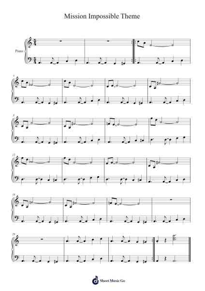 Mission Impossible Theme Sheet Music by Lalo Schifrin-Arr.Deirmand