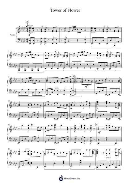 Tower of Flower Sheet Music by Sayuri-Arr.Thomfrank Springper