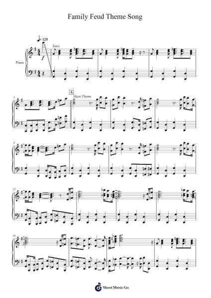 Family Feud Theme Song Sheet Music by Steve Harvey-Arr.Faulkvy