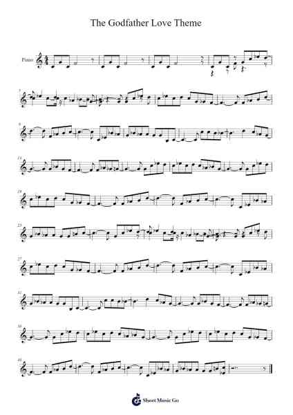 The Godfather Love Theme Sheet Music by Ausron Jonryl-Arr.Backpert Poexon