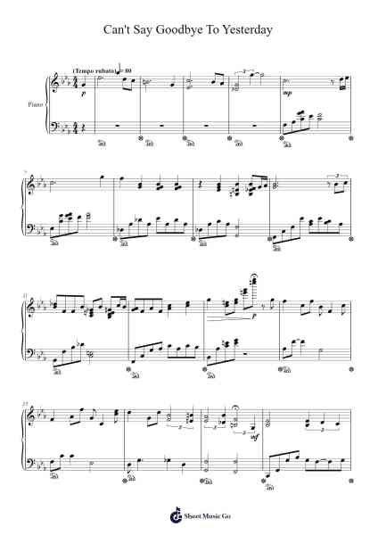 Can't Say Goodbye To Yesterday Sheet Music by Rika Muranaka-Arr.Himorse