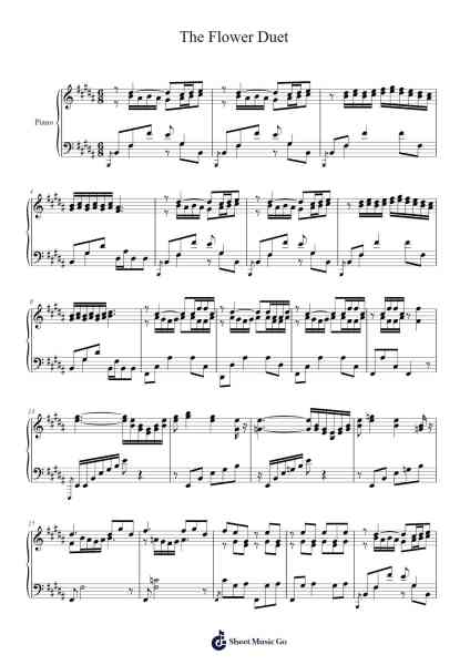 The Flower Duet from Lakmé Sheet Music by Léo Delibes-Arr.Dysaul Beaze