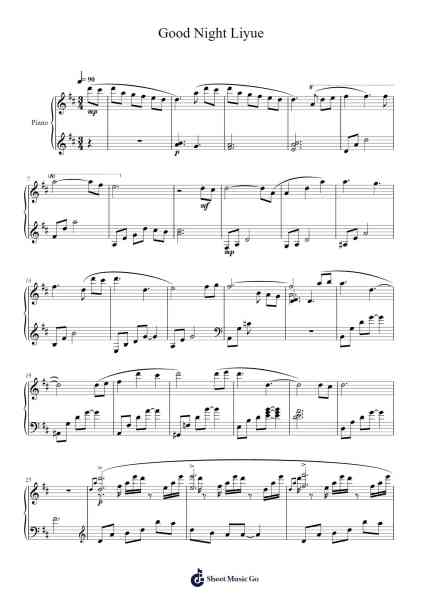 Good Night Liyue Sheet Music by Yu-Peng Chen-Arr.Snowno