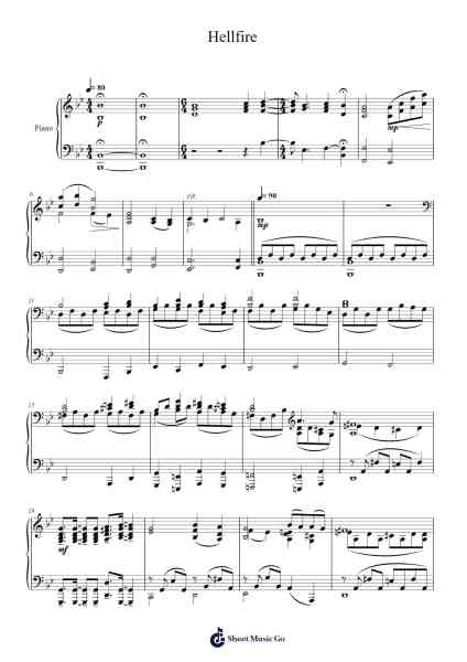 Hellfire Sheet Music by Alan Menken-Arr.Pallup
