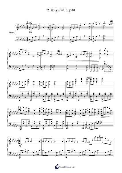 Always with you Sheet Music by DREAMSCAPEY-Arr.Gwensen