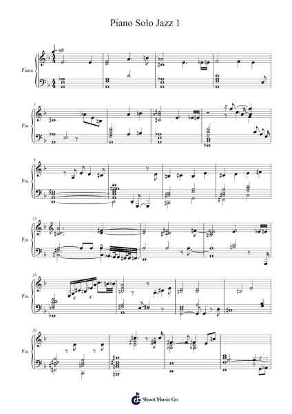 Cafe Music BGM - Piano Solo Jazz 1 Sheet Music by undefined-Arr.Zarol Hayleste