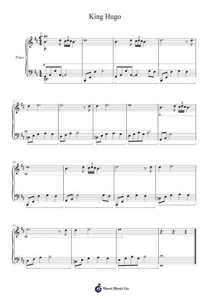 King Hugo Sheet Music by Daniel Rojas-Arr.Padlia Bebe
