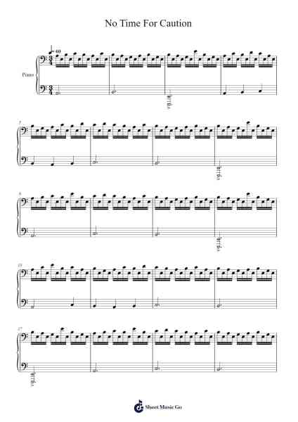 No Time For Caution Sheet Music by -Arr.Fordlome