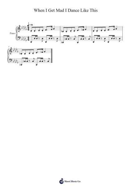 When I Get Mad I Dance Like This Sheet Music by Toby Fox-Arr.Corsay Parhys
