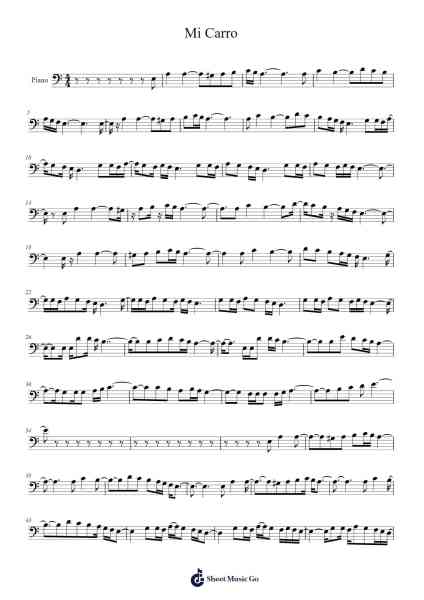 Mi Carro Sheet Music by danielclaresm-Arr.Hodhill