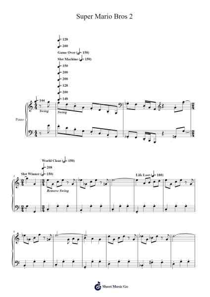 Super Mario Bros 2 Sheet Music by Koji Kondo-Arr.Corrie