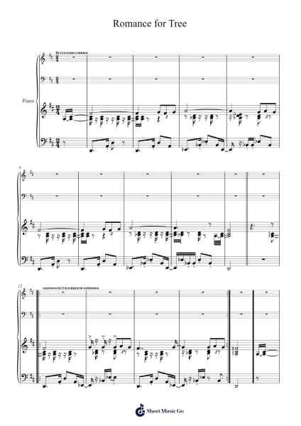 Romance for Tree (in bossa nova style) Sheet Music by Takashi Yoshimatsu-Arr.Chesria