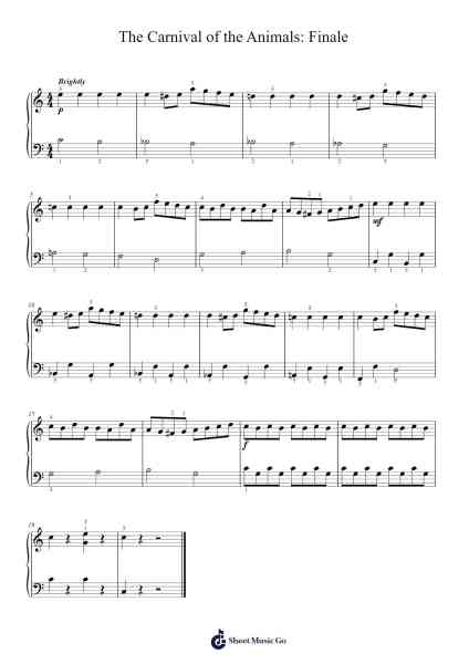 The Carnival of the Animals: Finale Sheet Music by Camille Saint-Saëns-Arr.Mewood Teries