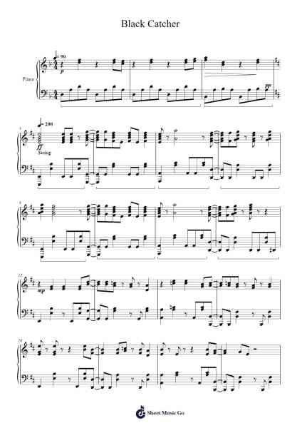 Black Catcher Sheet Music by Vickeblanka-Arr.Nanholt Walkchi