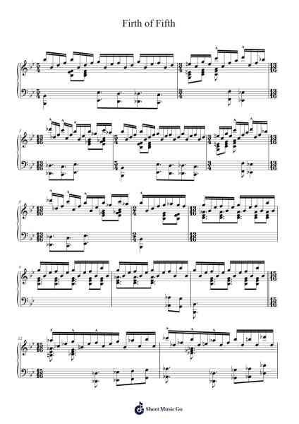Firth of Fifth Sheet Music by Genesis-Arr.Fitzjim