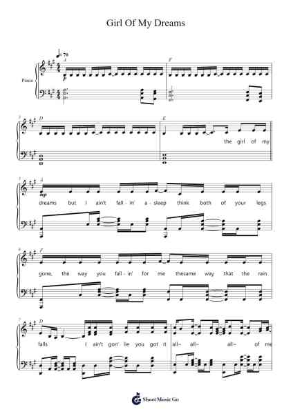 Girl Of My Dreams Sheet Music by Juice WRLD-Arr.Joyphrey