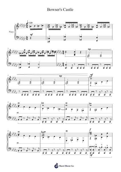 Bowser's Castle (Mario Kart Wii) Sheet Music by Asuka Ohta/Ryo Nagamatsu-Arr.Huttbins