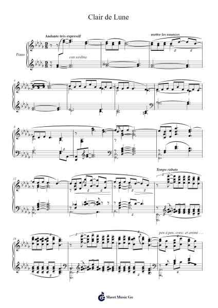 Suite Bergamasque: III. Clair de Lune Sheet Music by Claude Debussy-Arr.Ranphia Boydle