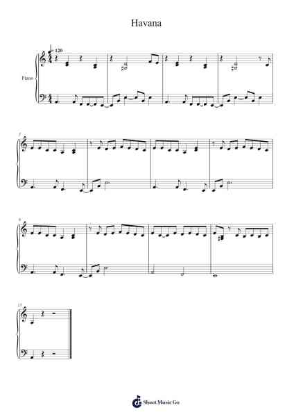 Havana Sheet Music by Dominic Behan-Arr.Prihue Roslan