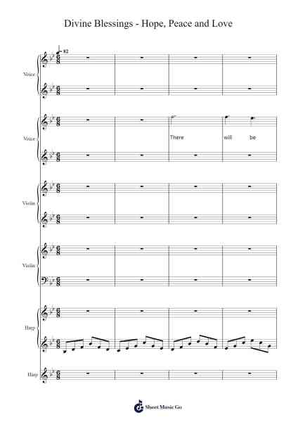Divine Blessings - Hope, Peace and Love Sheet Music by Li Yang Yang-Arr.Chrisboyd Crosean