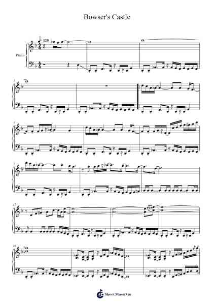 Bowser's Castle Sheet Music by Atsuko Asahi-Arr.Duttdes Dawnpril