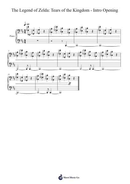 The Legend of Zelda: Tears of the Kingdom - Intro Opening Sheet Music by Bingzy Chanchols-Arr.Corvan Hewkins