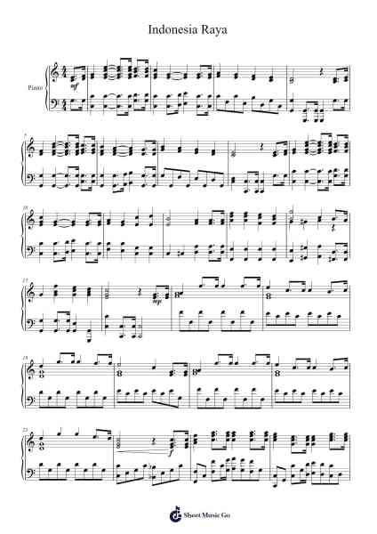Indonesia Raya Sheet Music by W. R. Supratman-Arr.Dilfred Haro