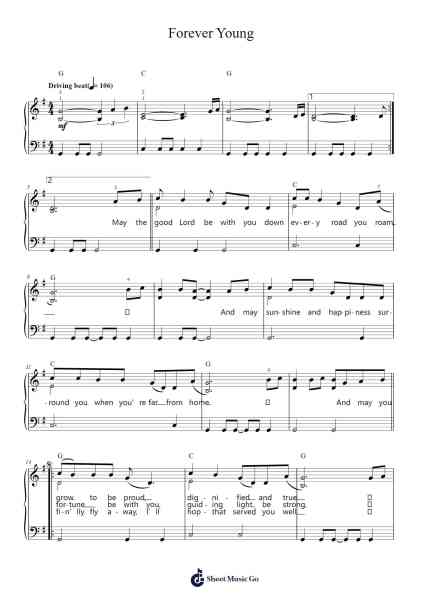 Forever Young Sheet Music by Rod Stewart-Arr.Maypaul