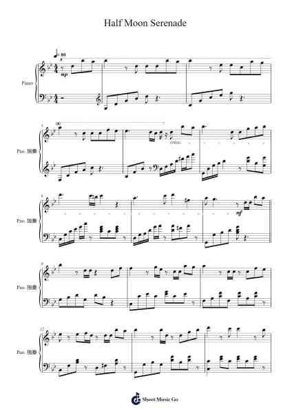Half Moon Serenade Musica per pianoforte di Naoko Kawai - Arr.Wattle