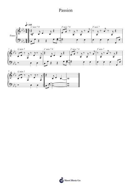 Passion Partitura de Avo-Arr.Whitnas