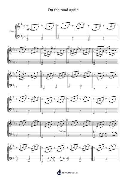 On the Road Again Sheet Music by Bernard Lavilliers/Sebastien Santa Maria-Arr.Freeclife