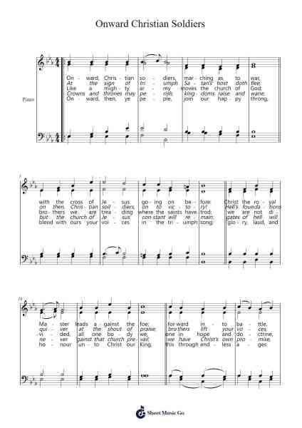 Onward Christian Soldiers Sheet Music by Arthur Sullivan-Arr.Shirvien