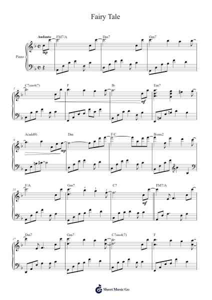 Fairy Tale Sheet Music by Yiruma-Arr.Robva