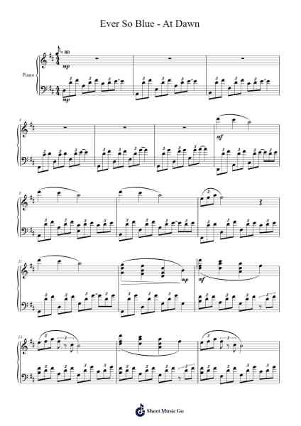 Ever So Blue - At Dawn Sheet Music by Jakob Ahlbom-Arr.Losopp Webslin