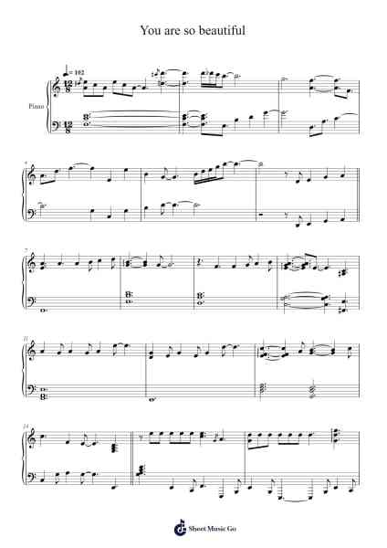 You are so beautiful Sheet Music by Eddy Kim-Arr.Shedave Dwightrene