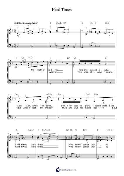 Hard Times Sheet Music by Ray Charles-Arr.Gadam
