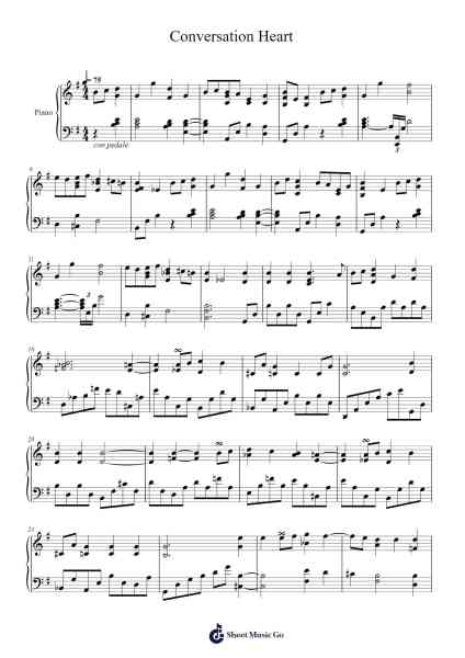 Conversation Heart Sheet Music by Iwasaki Taku-Arr.Consdia Debruth