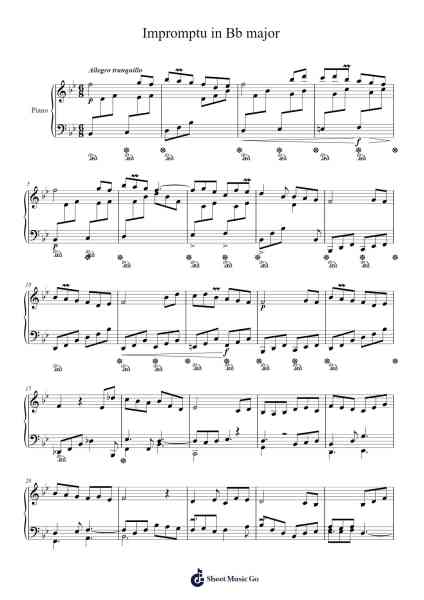 Impromptu in Bb major Sheet Music by atmaninov-Arr.Quenram