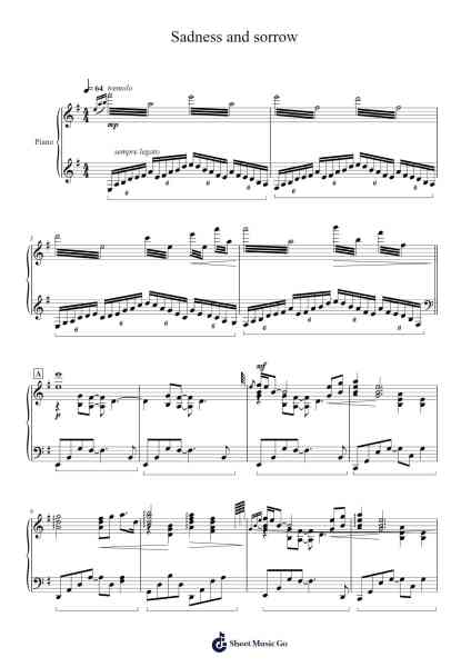 Sadness and sorrow 樂譜由 Toshio Masuda - 編曲 Rooyves Muralph