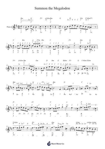 Summon the Megalodon Sheet Music by Robin Beanland-Arr.Hodhill