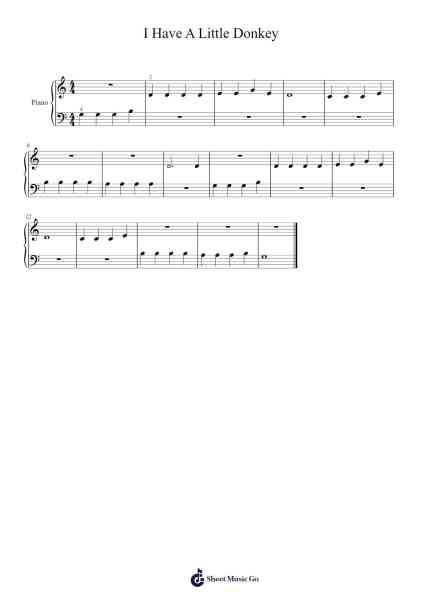 I Have A Little Donkey Sheet Music by Traditional-Arr.Colyork