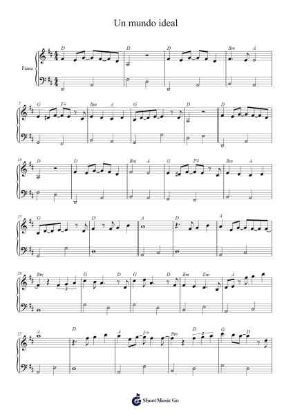Un mundo ideal Sheet Music by Alan Menken-Arr.Osrias Drewnia