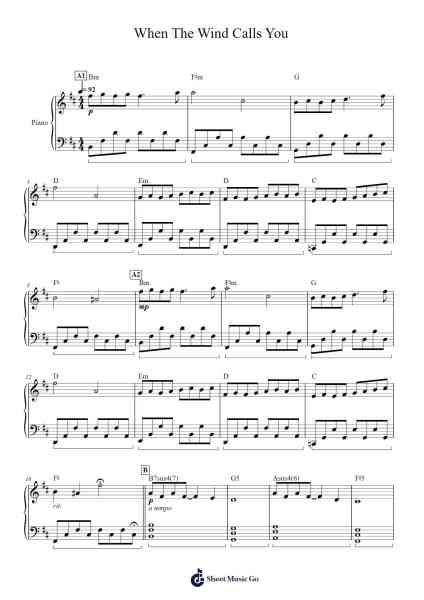 When The Wind Calls You Sheet Music by Talee Hullo-Arr.Lynchric