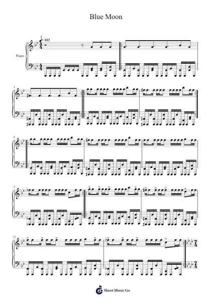 Blue Moon Sheet Music by Manel Navola-Arr.Sylgou