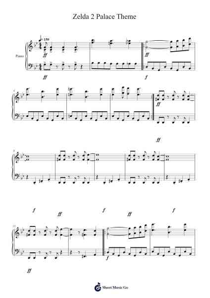 Zelda 2 Palace Theme Sheet Music by undefined-Arr.Wolian
