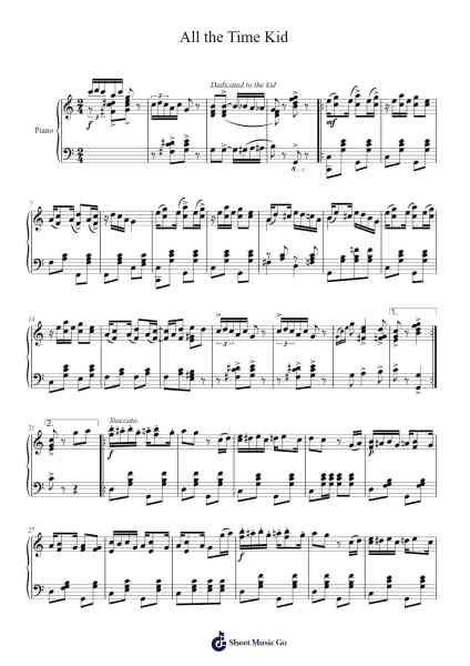 All the Time Kid Sheet Music by E. Derville-Arr.Daitrid Piersliam