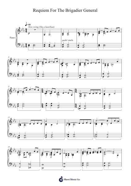 Requiem For The Brigadier General Sheet Music by Akira Senju-Arr.Lauven Joyceleif