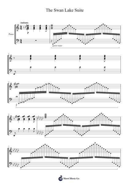 Swan Lake, Op. 20: Scene (Act II, No. 10) Sheet Music by Pyotr Ilyich Tchaikovsky-Arr.Ranlass Dulelroy