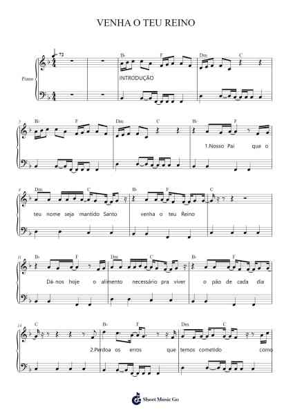 VENHA O TEU REINO 樂譜由 Charles Hutchinson Gabriel - 編曲 Urvien Browntha