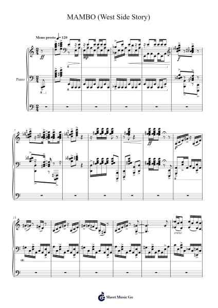 Mambo from West Side Story Sheet Music by Leonard Bernstein-Arr.Pritience